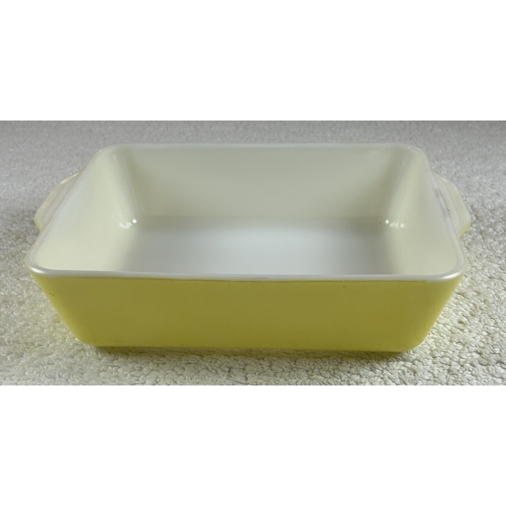 Vintage PYREX Yellow 1.5 Qt Refrigerator Dish 0503 No Lid **EUC**